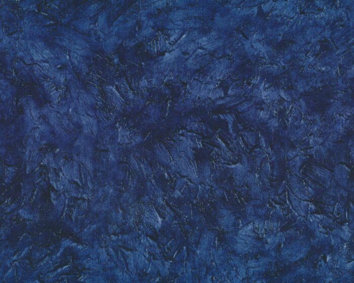 Patchworkstoff VINCENT VAN GOGH, Iris-Feld bei Arles, Hintergrund, dunkelblau-taubenblau