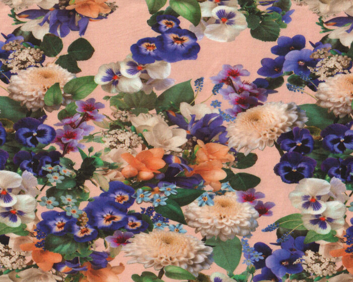 Designer Viskosejersey MATRIGNA, Stiefmütterchen, violett