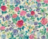 Designer Viskosekreppstoff MARA, Aquarell-Rosen, creme-pink