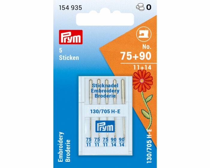 Stickmaschinennadeln BRODERIE, 75-90 sortiert, Prym