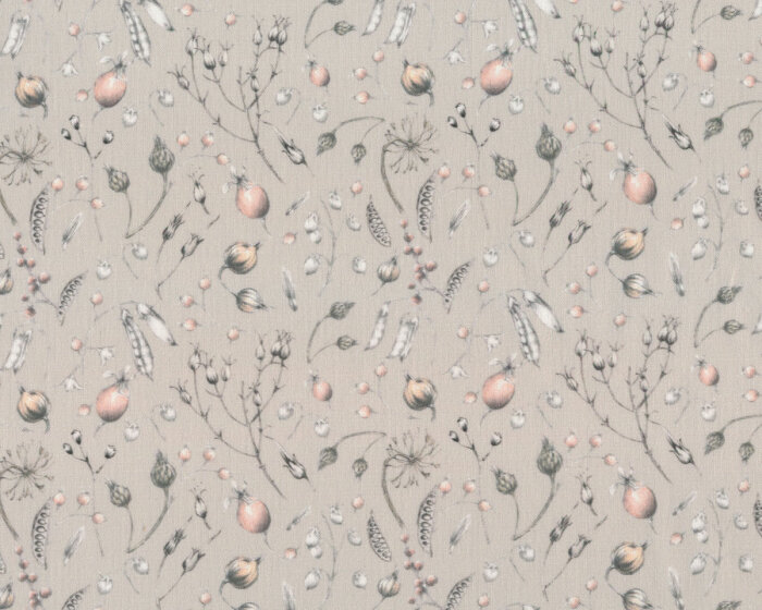 Baumwollstoff FRUCHTSTÄNDE, natur hell, Acufactum