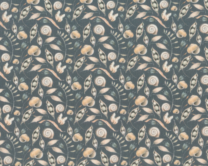 Baumwollstoff SAMENSTÄNDE, Schnecken & Samen, Acufactum