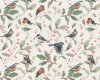 Baumwollstoff WINTERVÖGEL, Vögel & Mistelweige, Acufactum
