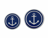 Metallknopf ANKER mit Öse in silber und gold, Union...