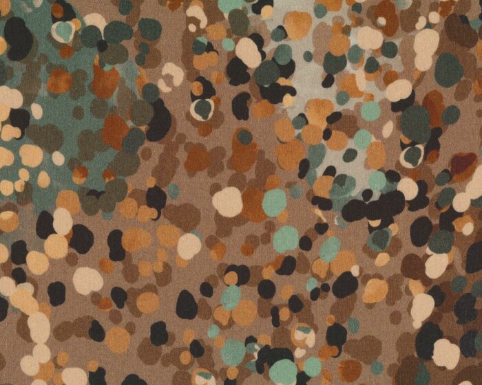 Viskosestoff MARIE, Tupfen, hellbraun, Hilco