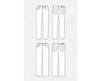 Damen-Schnittmuster Regular Waist JEANS, pattydoo