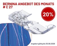 BERNINA Transparenter Overlock- und Combofuss # C27 für Coverlock L 890