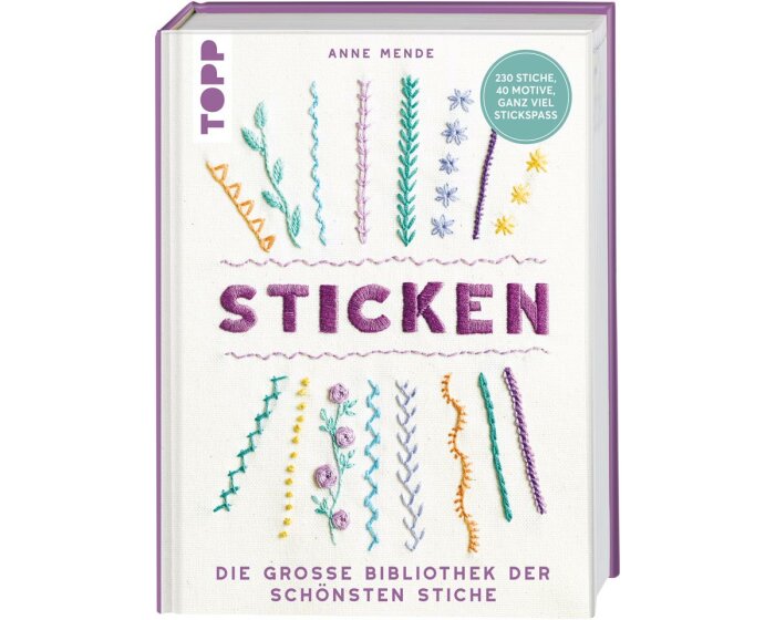 Stickbuch: Sticken - Die große Bibliothek der schönsten Stiche, TOPP
