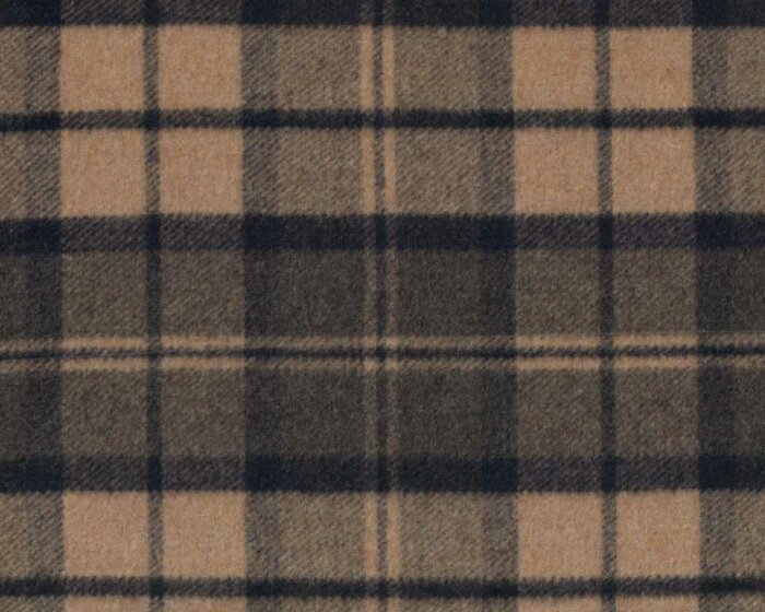 Doubleface-Wollstoff ELARA, Glencheck-Karo, beige-anthrazit, Toptex