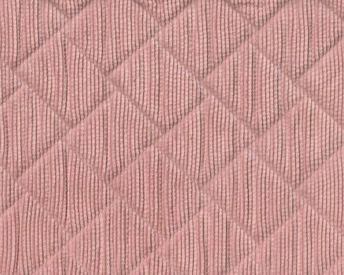 Cord-Steppstoff ROSE, Rechtecke, rosa, Toptex