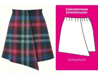 Strickwalk TEODORA, Karomuster, petrol-fuchsia, Hilco