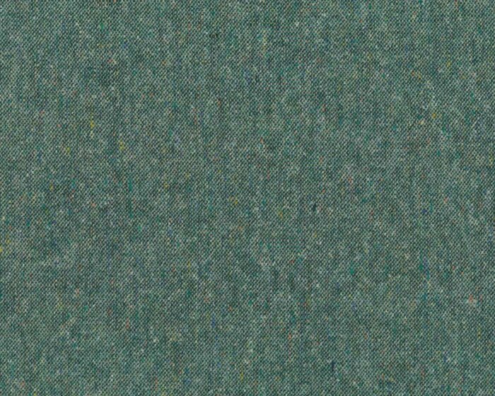 Wollstoff mit Seide, Tweed ALBA, tannengrün-türkis meliert, Hilco