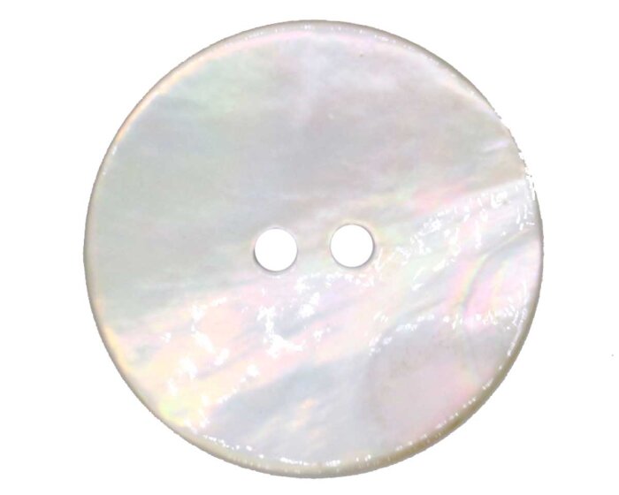 Glänzender Perlmuttknopf CIERRA 10 mm hellbeige