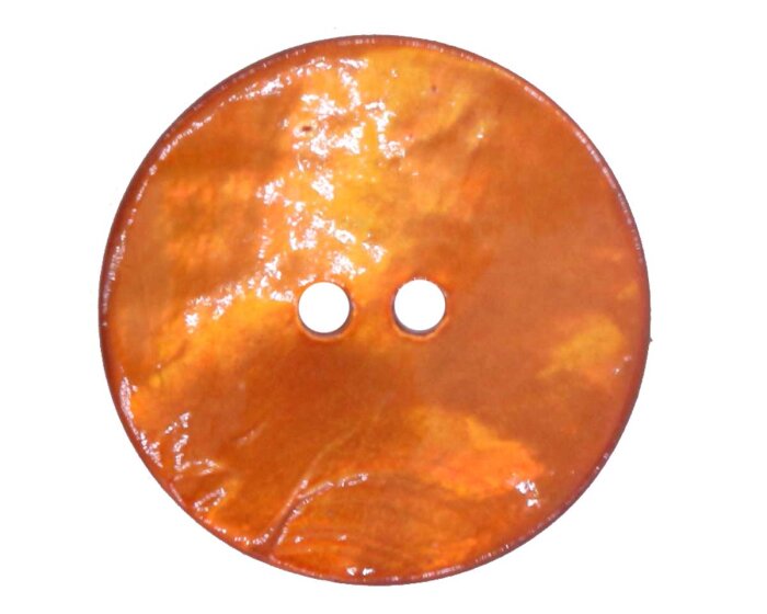 Glänzender Perlmuttknopf CIERRA 11 mm terracotta