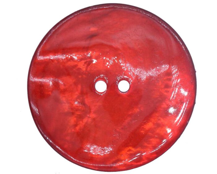 Glänzender Perlmuttknopf CIERRA 11 mm rot