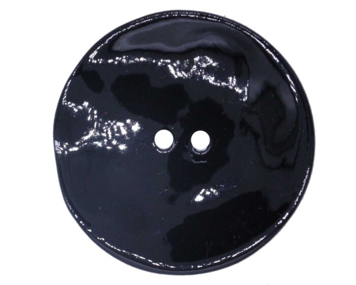 Glänzender Perlmuttknopf CIERRA 12 mm schwarz