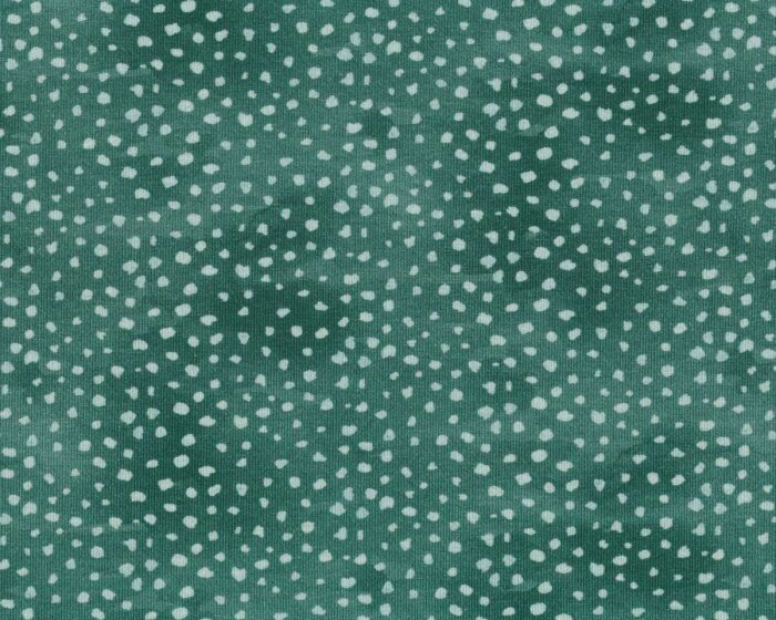 Baumwolljersey LUTIN DOTS, Tupfen-Punkte, petrolgrün, Hilco