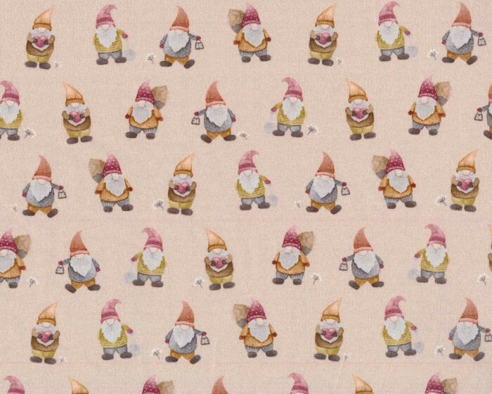 Baumwolljersey LUTIN MINI, Zwerg, hellbeige, Hilco