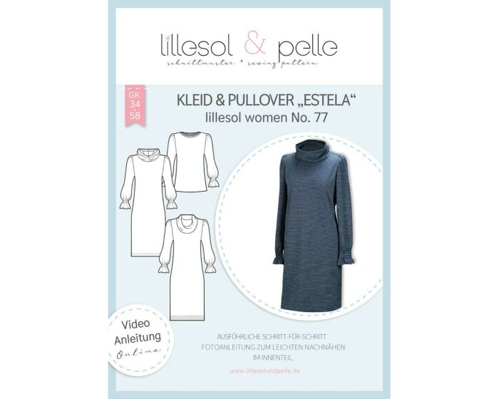 Damen-Schnittmuster Pullover & Kleid ESTELA, lillesol women No.77