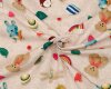 Sweatstoff FOLK + DOT, Kuscheltiere, beige, Hilco