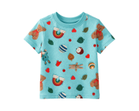 Sweatstoff FOLK + DOT, Kuscheltiere, himmelblau, Hilco
