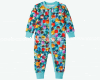 Sweatstoff FOLK + TOYS, Glasmurmeln, türkisblau, Hilco