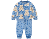 Sweatstoff FOLK + BEAR, Strickmuster, blau, Hilco