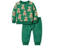 Sweatstoff FOLK + BEAR, Strickmuster, mintgrün, Hilco