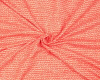Sweatstoff FOLK + BEAR, Strickmuster, lachsrot, Hilco