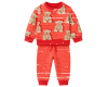 Sweatstoff FOLK + BEAR, Strickmuster, lachsrot, Hilco