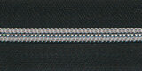 Metallisierter Reißverschluss Meterware SPIRALE, 16 mm schwarz-silber