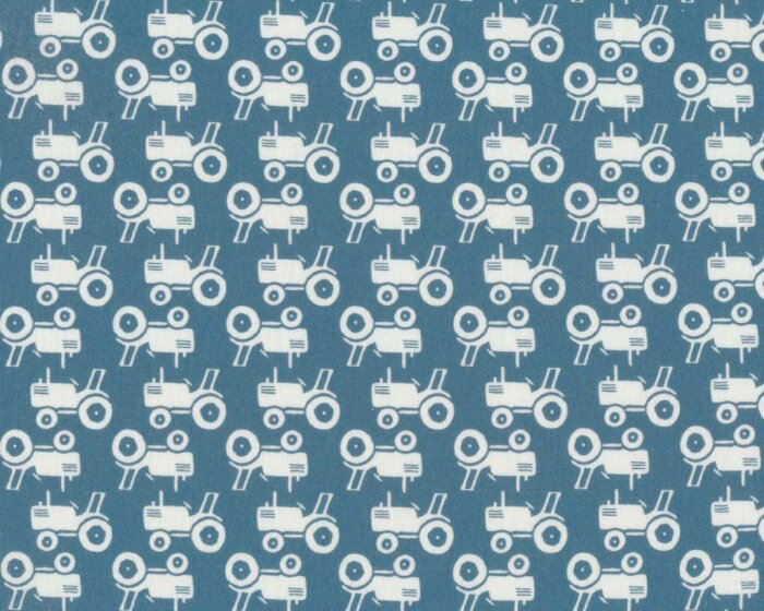 Westfalenstoffe JUNGE LINIE, Traktor, dunkles taubenblau