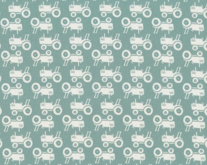 Westfalenstoffe JUNGE LINIE, Traktor, grüngrau