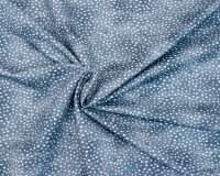 Baumwolljersey LUTIN DOTS, Tupfen-Punkte, blaugrau, Hilco