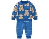 Sweatstoff FOLK + BEAR, Teddybär, blau, Hilco