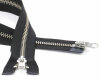 YKK Zwei-Wege-Reißverschluss Metallzahn silber, schwarz 60 cm