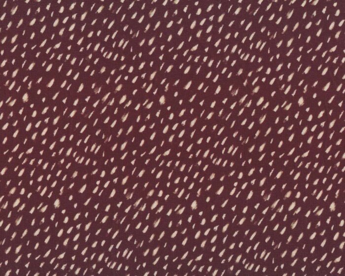 Baumwolljersey SWEET BABY, Strichel, aubergine-creme, Hilco