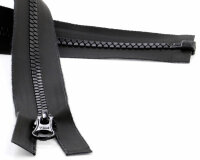 YKK wasserabweisender Outdoor Reißverschluss Kunststoffzahn, schwarz matt 75 cm