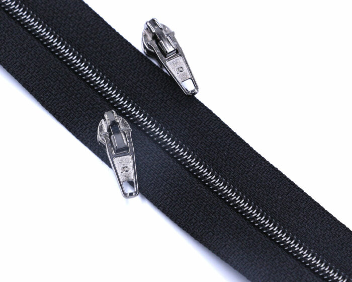 Reißverschluss Meterware SPIRALE, titan metallisiert