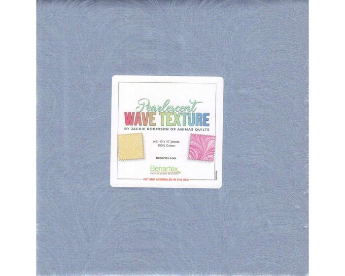 Precuts Layer Cake PEARLESCENT WAVE TEXTURE, Jackie Robinson, Benartex
