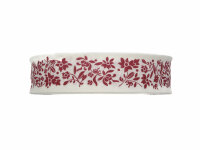 Schrägband mit Blütendruck rot 30 mm