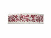 Schrägband mit Blütendruck rot 30 mm