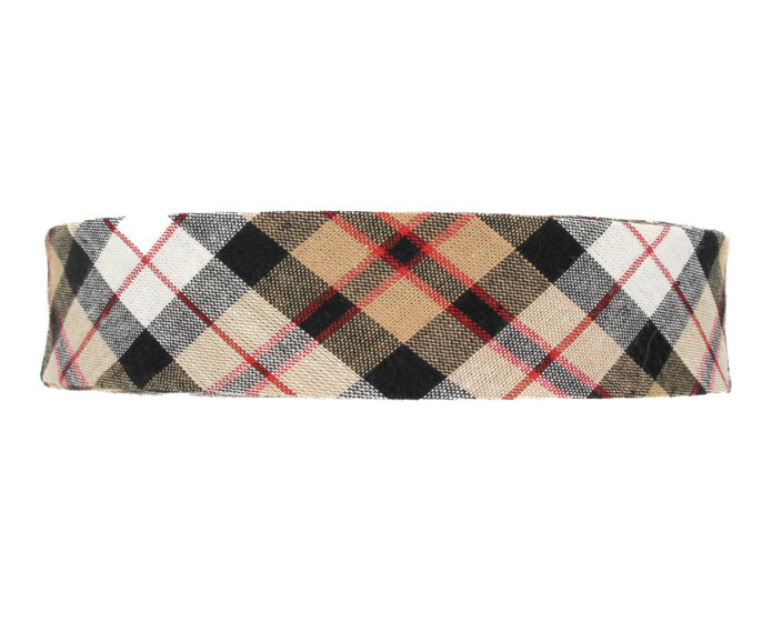 Baumwoll-Schrägband Schottenkaro braun-rot 18 mm