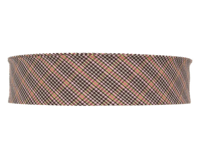 Baumwoll-Schrägband Schottenkaro beige-rosa 18 mm