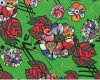 Viskosestoff JANETTE, Comic-Blumen, grün, Hilco
