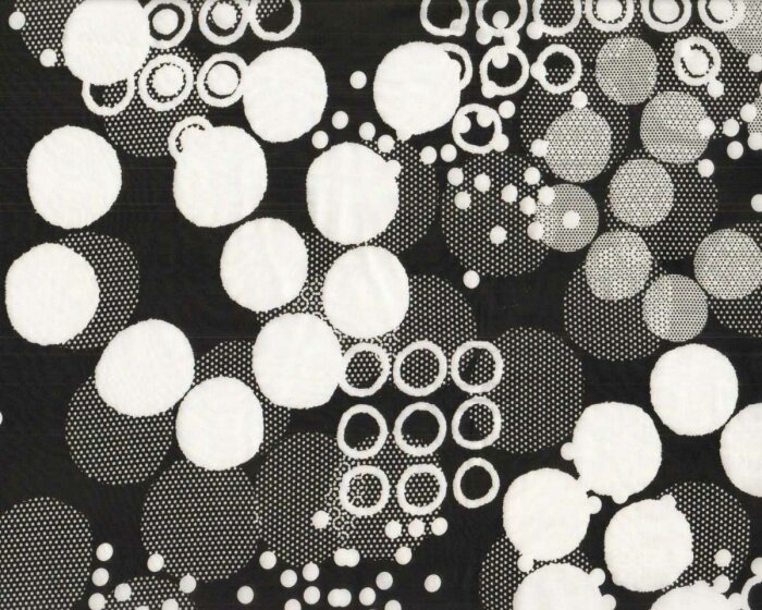 Viskosestoff ALMA, Kreise, schwarz-weiß, Hilco