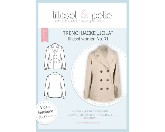 Damen-Schnittmuster Trenchjacke JOLA, lillesol women No.71