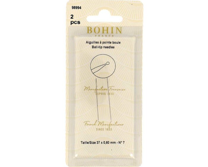 Nadeln mit Kugelspitze POINTE BOULE, Bohin 37 x 0,6 mm