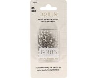 Glaskopfstecknadeln EXTRAFEIN, verschiedene Farben, Bohin