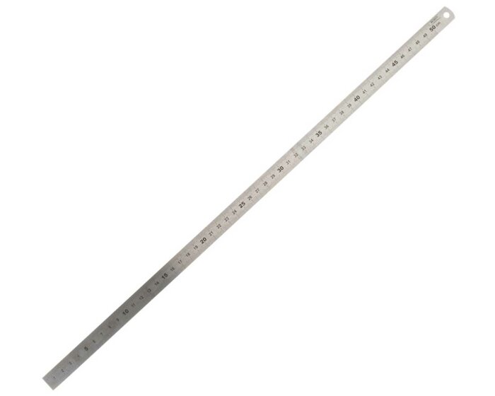 Metalllineal mit cm-inch-Skala, Bohin 50 cm